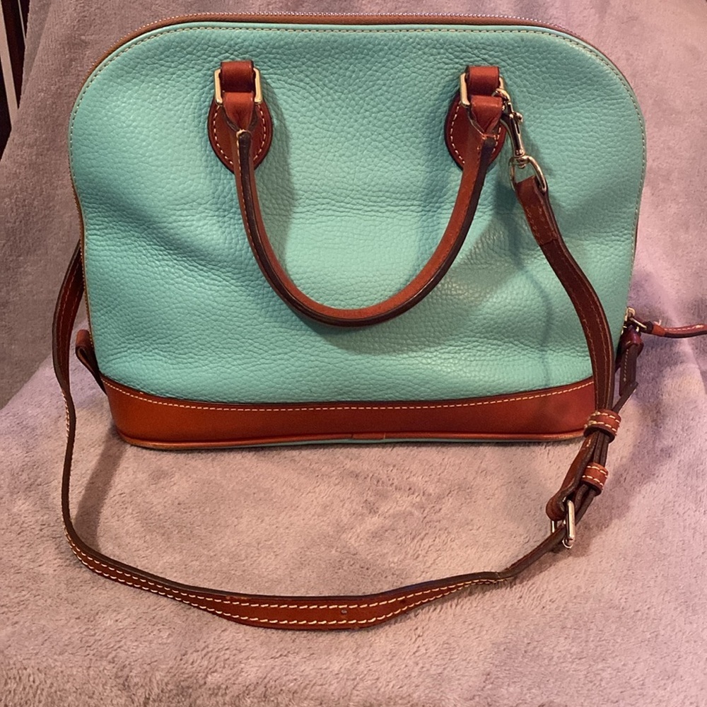 💚DOONEY & BOURKE💚Sea Foam GreenZip Satchel with Crossbody Strap/EUC - Picture 4 of 16